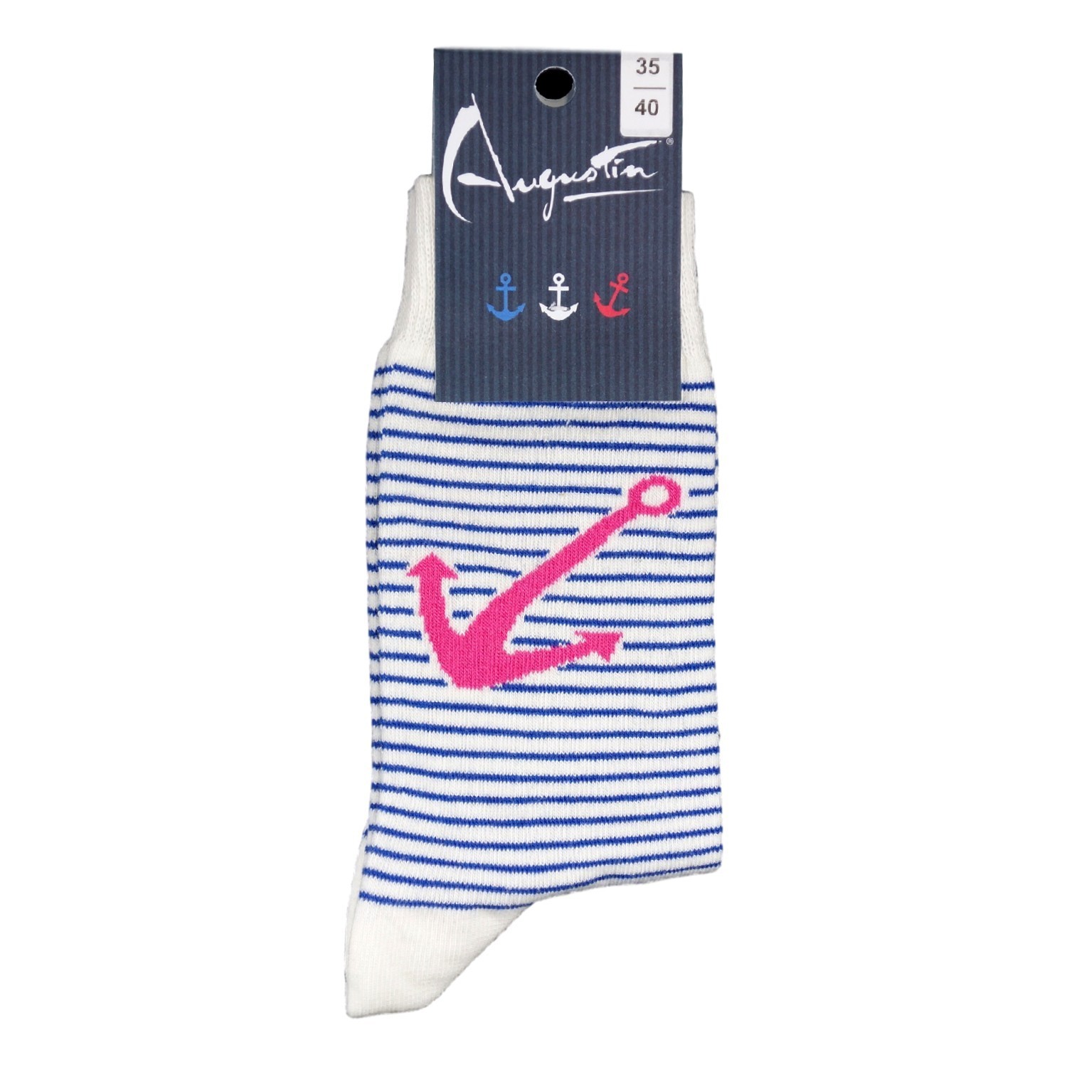 chaussettes rayures ancre