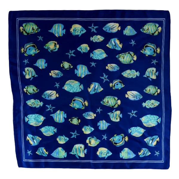 Bandana Poissons Bleu Royal – Boutique Augustin