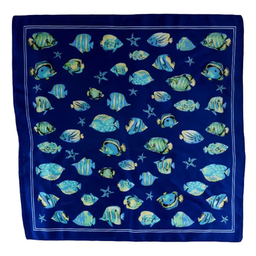 Bandana Poissons Bleu Royal – Boutique Augustin