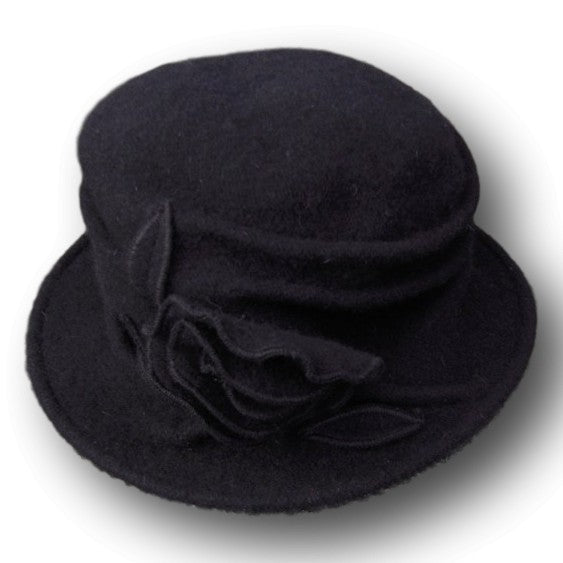 Chapeau Laine Bouillie avec Fleur – Boutique Augustin