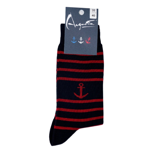 Chaussette Ancre rayure – Boutique Augustin (vue 2)