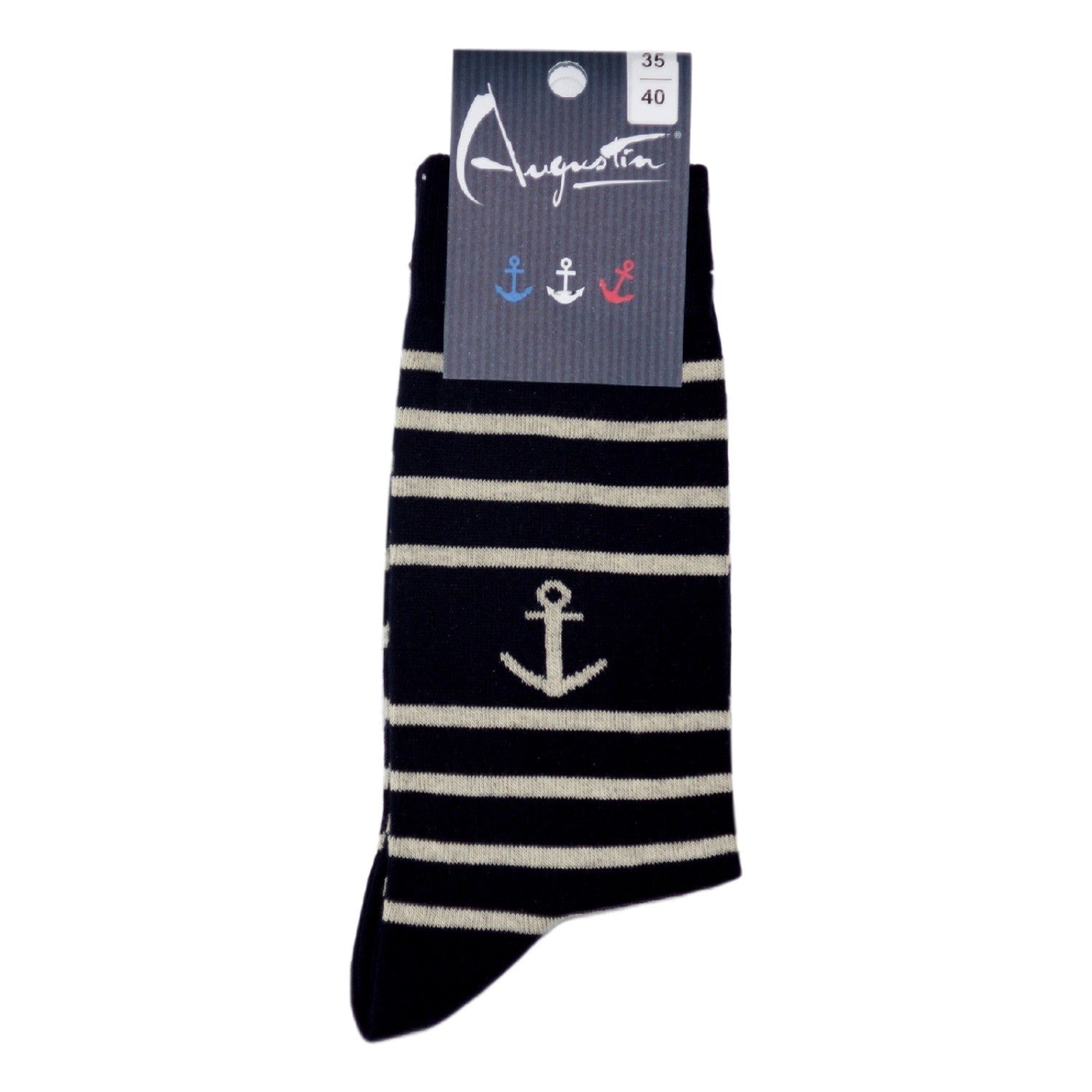 Chaussette Ancre rayure – Boutique Augustin (vue 5)