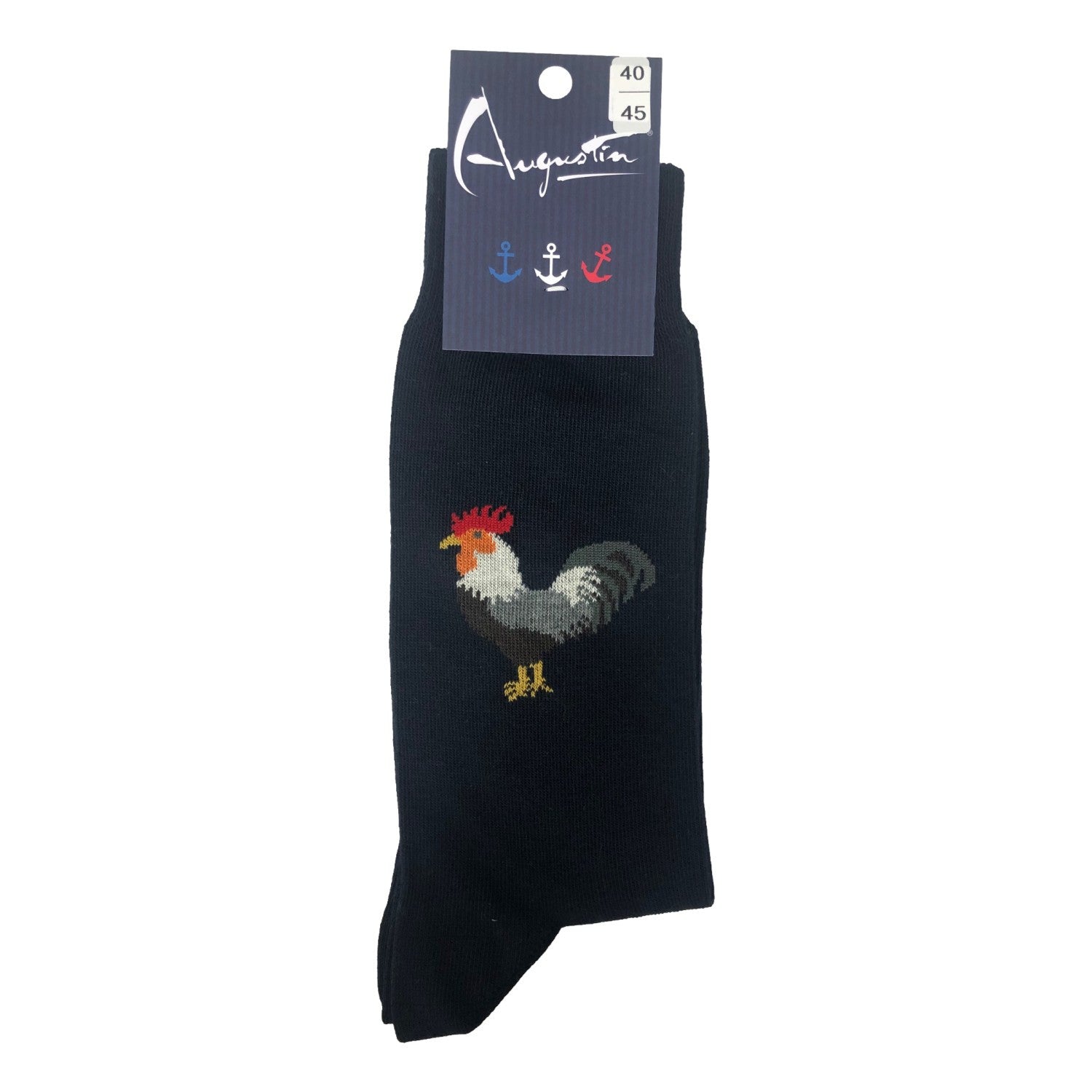 Chaussettes Coq Cocorico (nouveau modèle) – Boutique Augustin (vue 2)