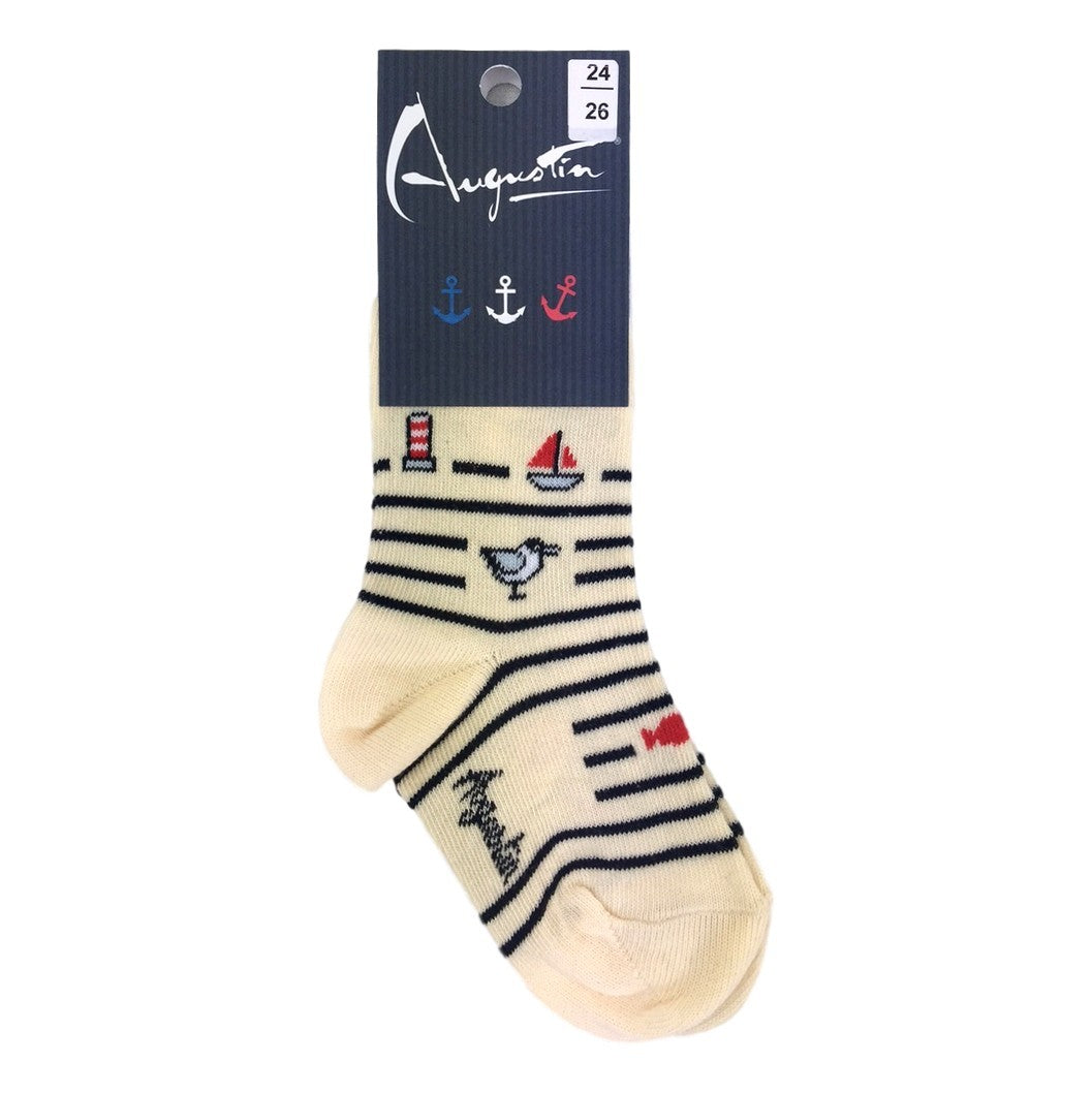 Chaussettes Enfant Mouette Phare Rayure – Boutique Augustin