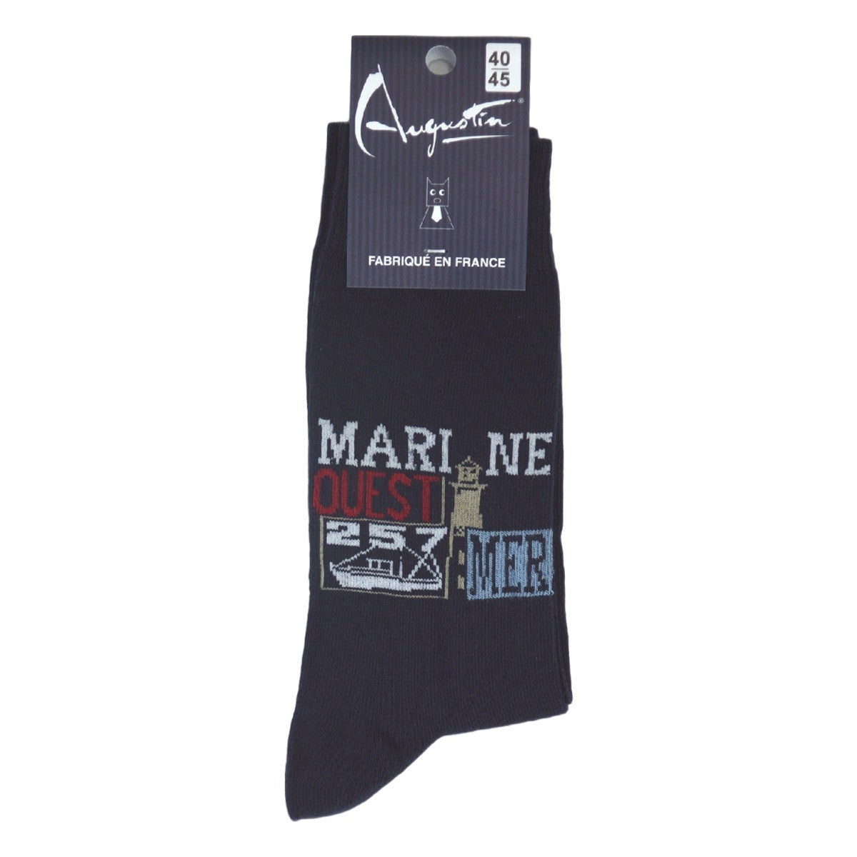 Chaussettes Marine Ouest – Boutique Augustin (vue 2)