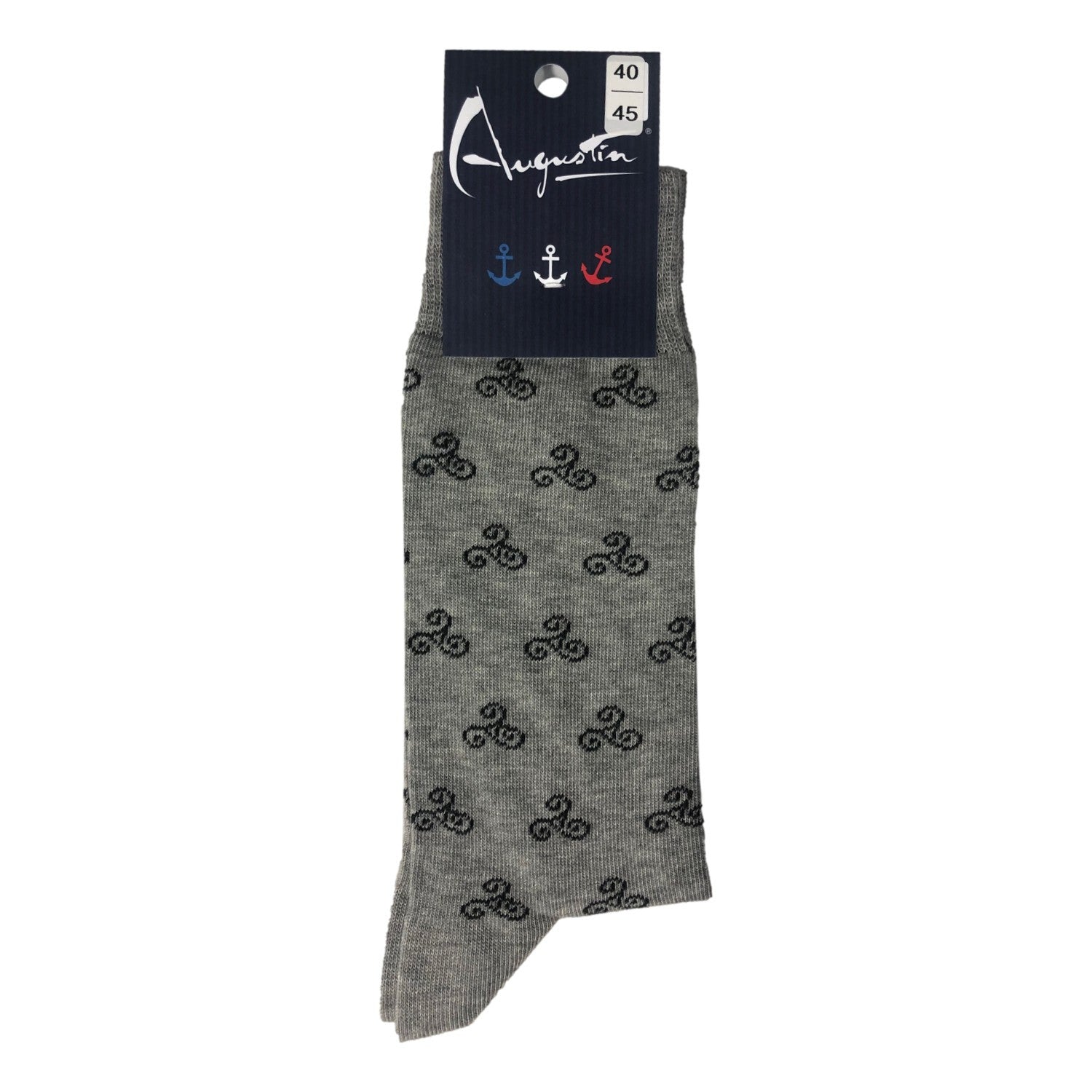 Chaussettes motif répété Triskell – Boutique Augustin