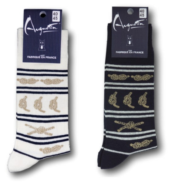 Chaussettes noeuds rayés – Boutique Augustin