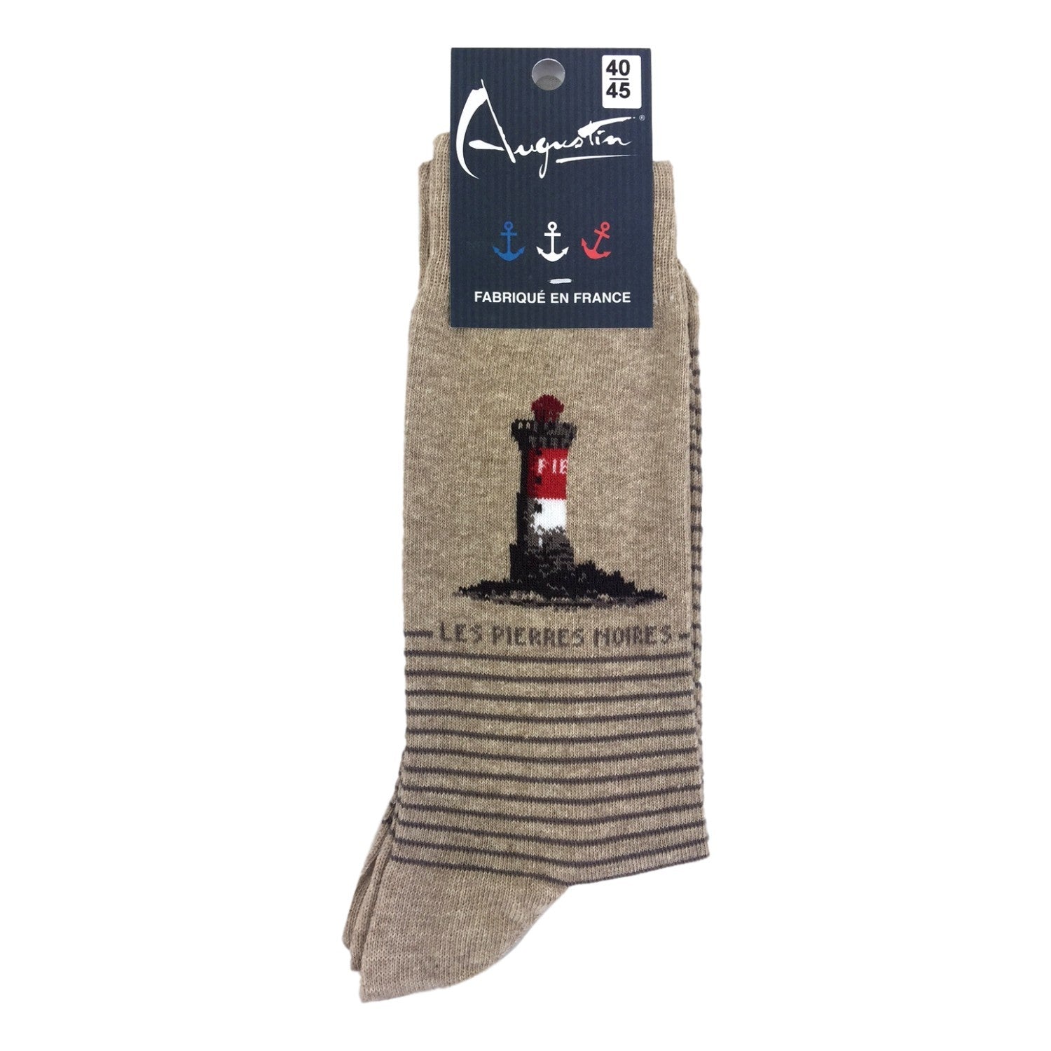 Chaussettes Phare Pierres Noires – Boutique Augustin (vue 2)