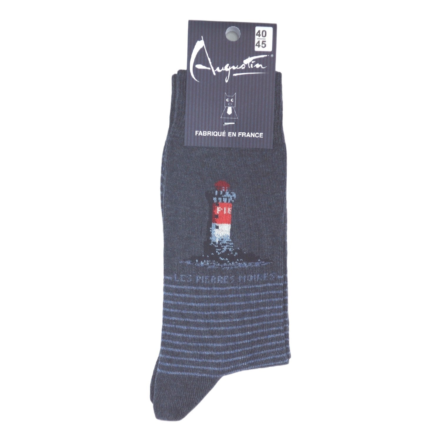 Chaussettes Phare Pierres Noires – Boutique Augustin (vue 3)