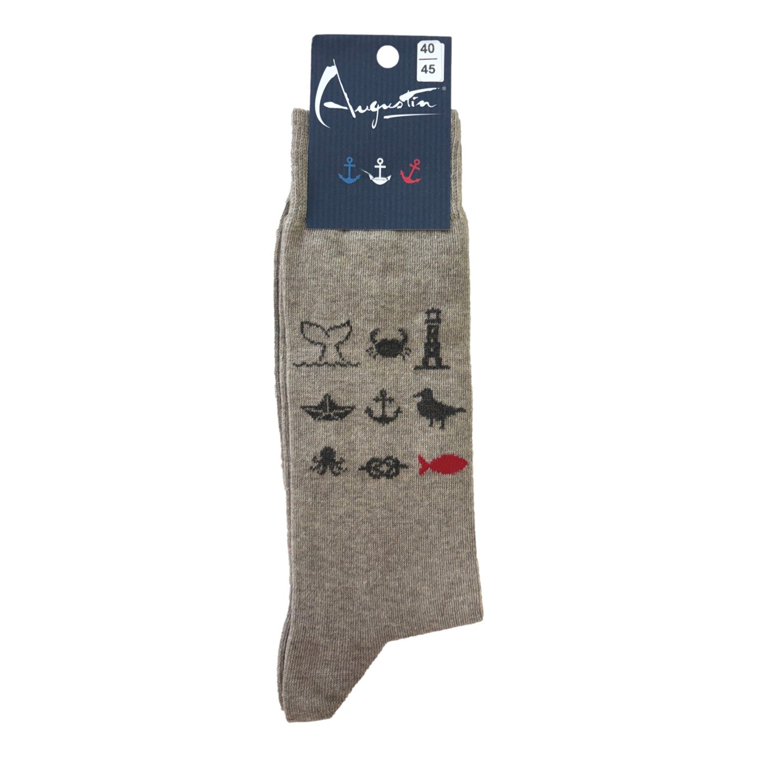 Chaussettes picto motifs marins – Boutique Augustin (vue 2)