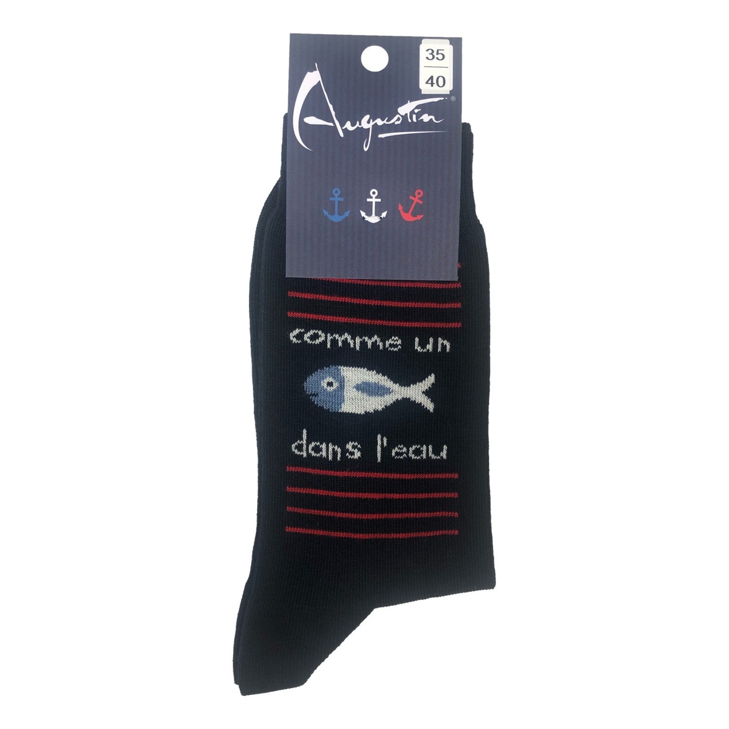 Chaussettes Poisson dans l'eau – Boutique Augustin (vue 2)