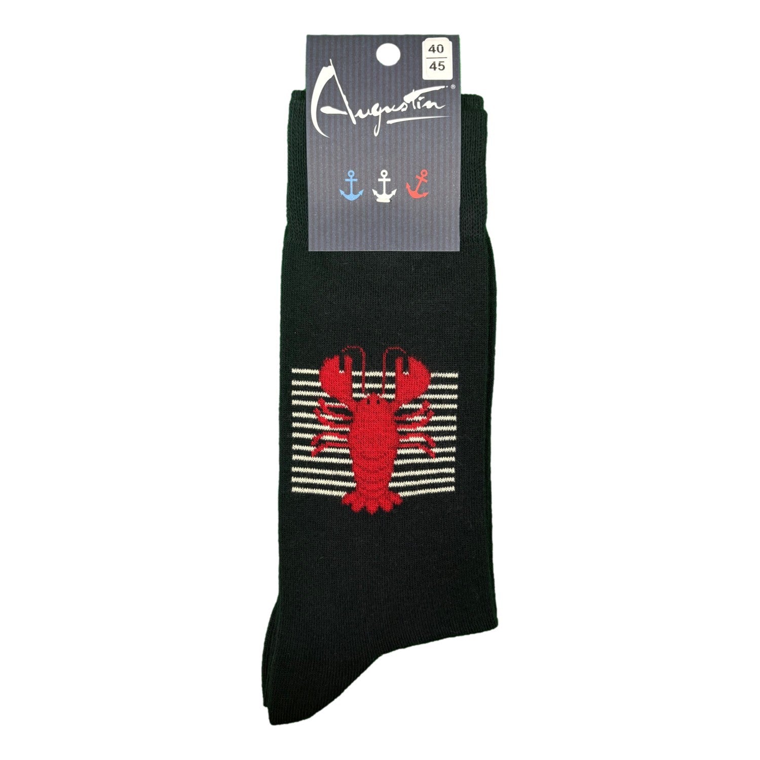 Chaussettes rayées motif homard – Boutique Augustin