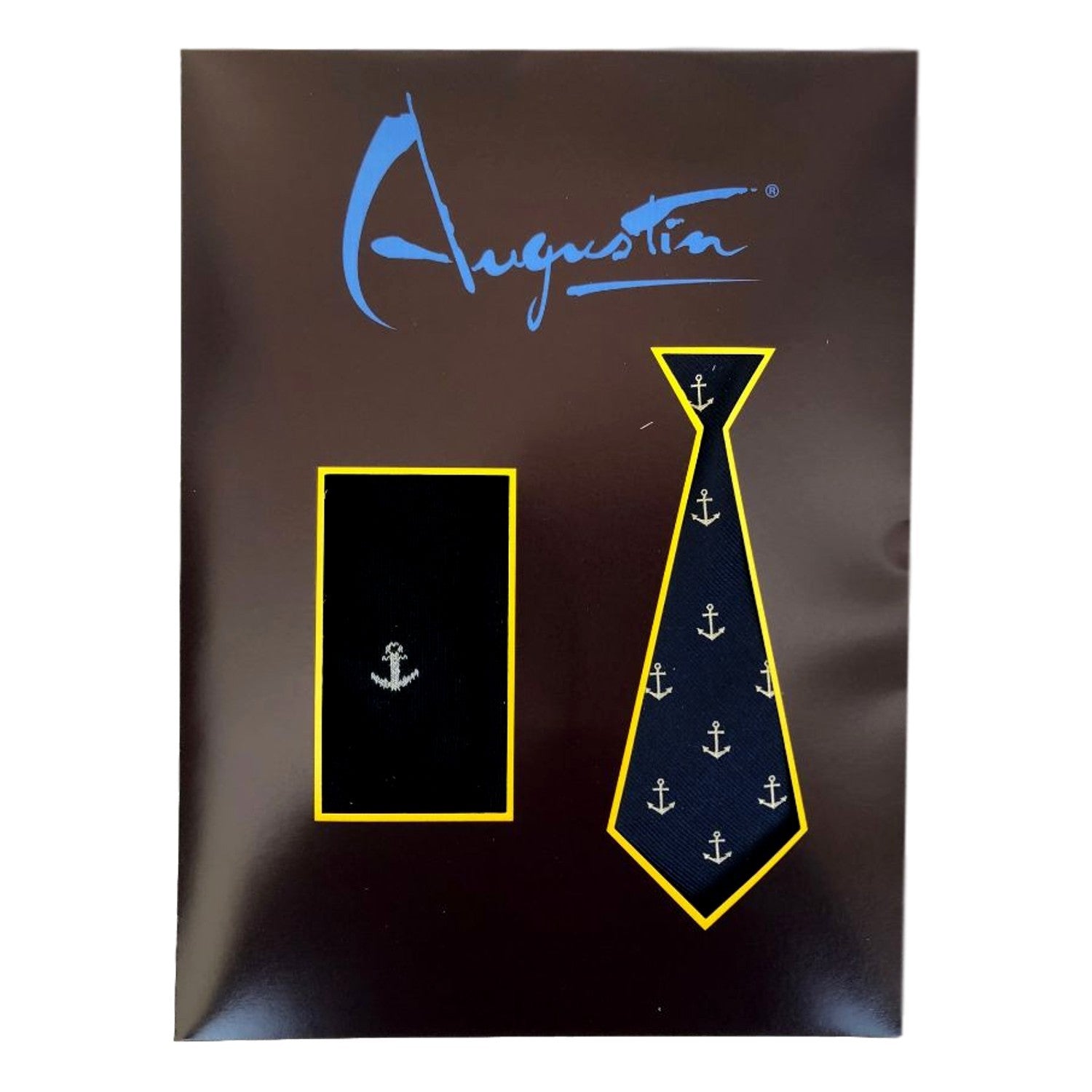 Coffret cravate & chaussettes Ancre marine – Boutique Augustin (vue 2)