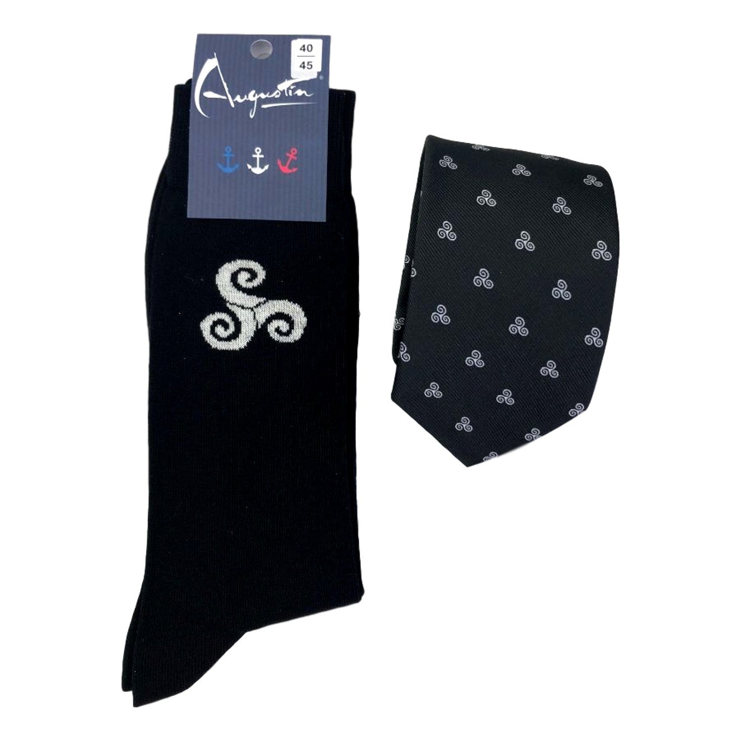 Coffret cravate & chaussettes Triskell – Boutique Augustin