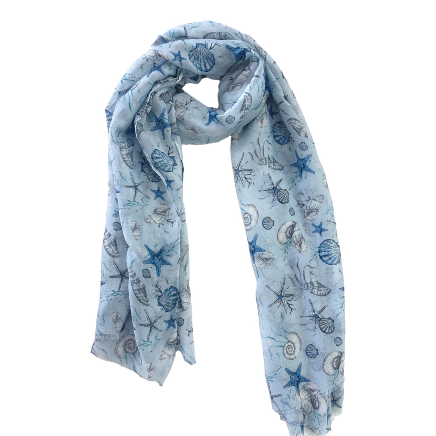 Echarpe coquillage & étoile de mer – Boutique Augustin