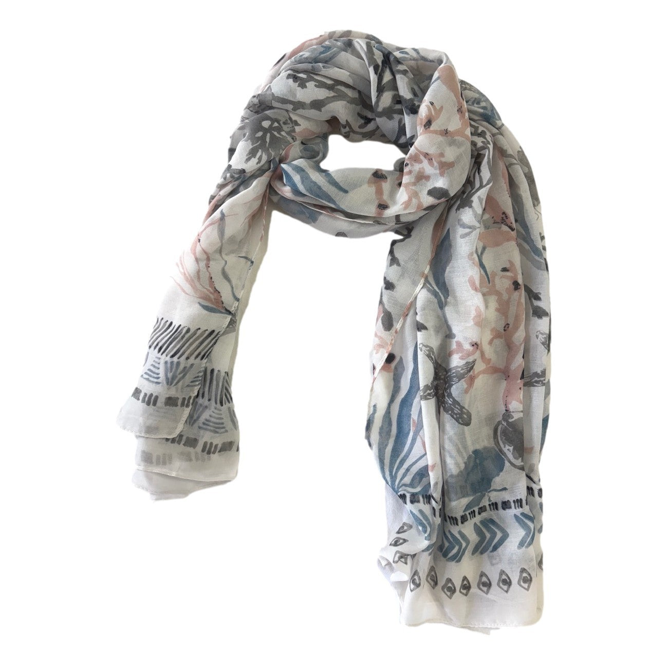 Echarpe motif corail – Boutique Augustin (vue 3)