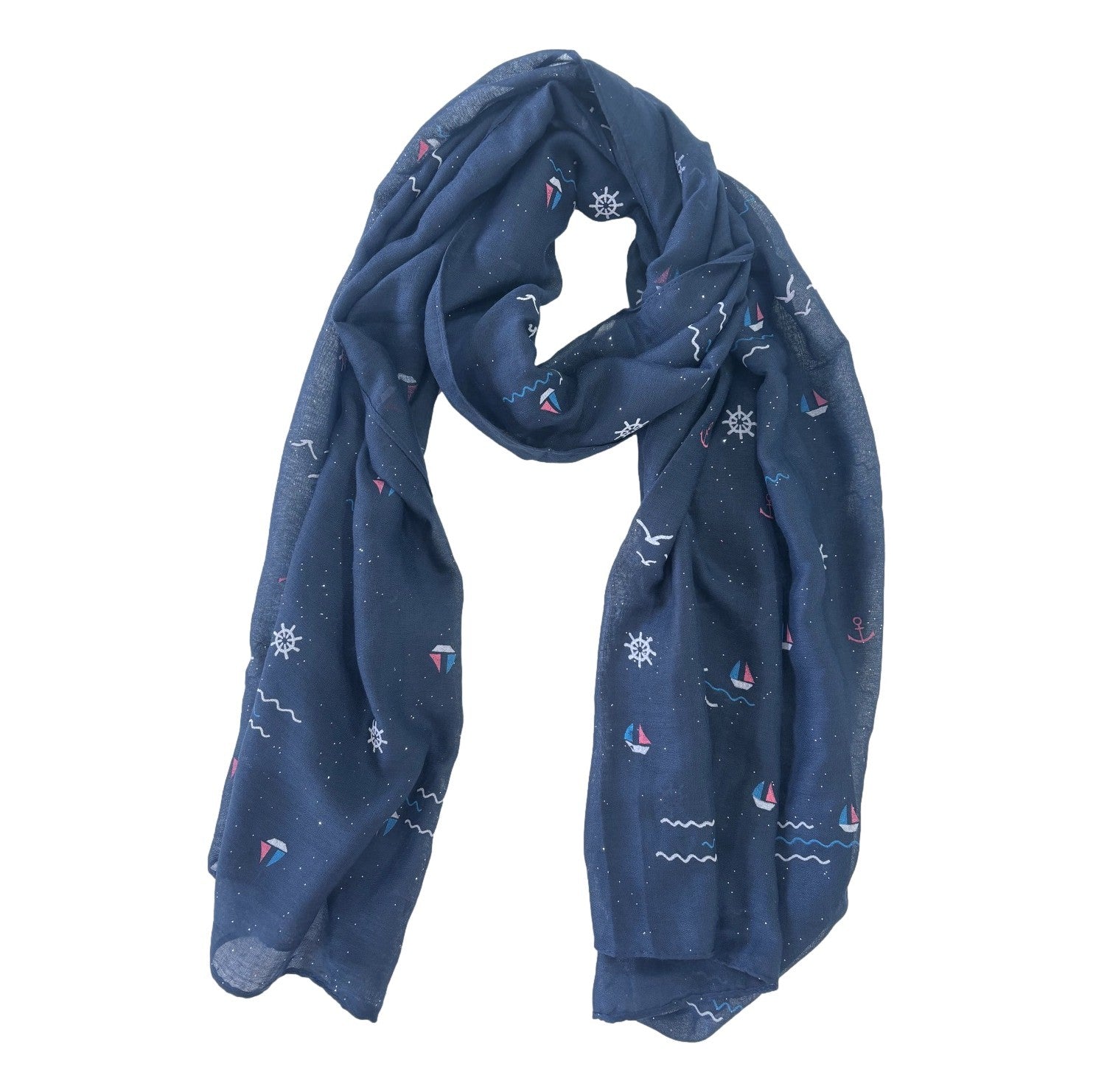 Echarpe motif nautique – Boutique Augustin (vue 2)