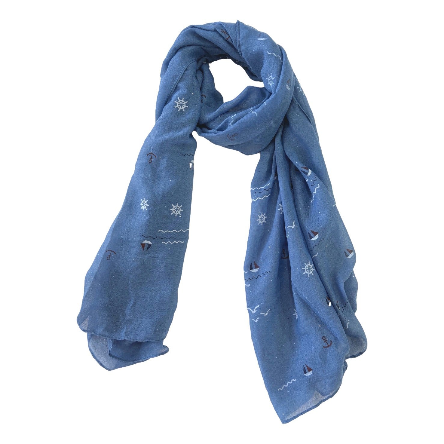 Echarpe motif nautique – Boutique Augustin (vue 4)
