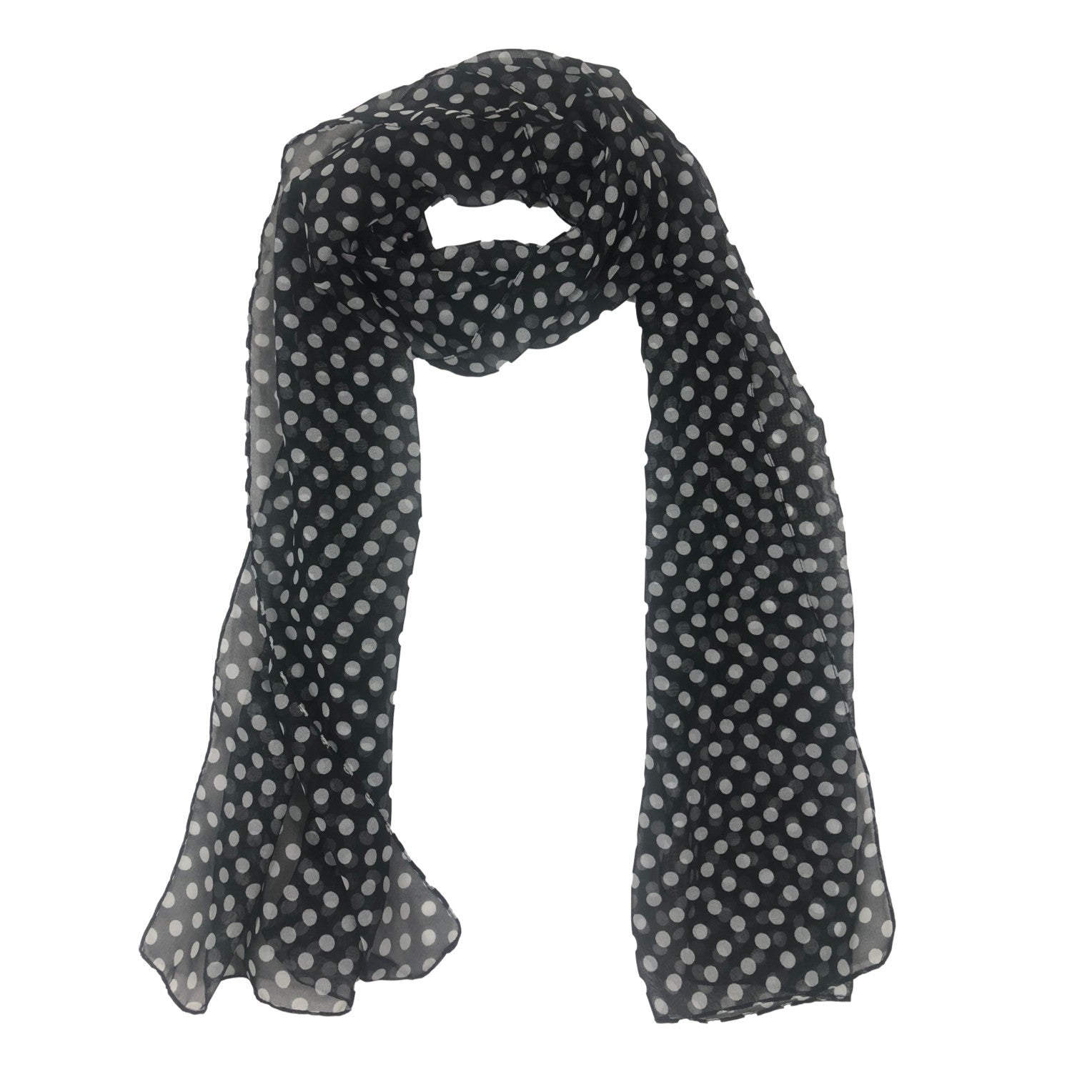 Echarpe Pois en mousseline – Boutique Augustin (vue 4)