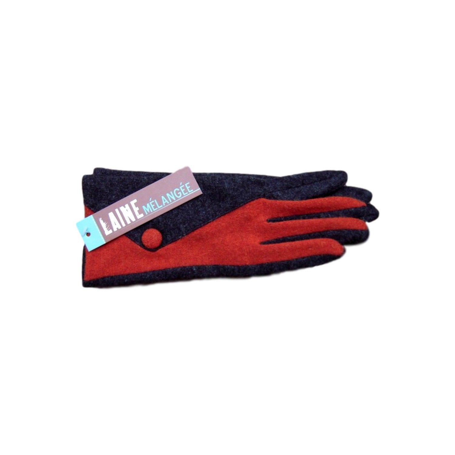 Gants femme bicolores laine mélangée – Boutique Augustin